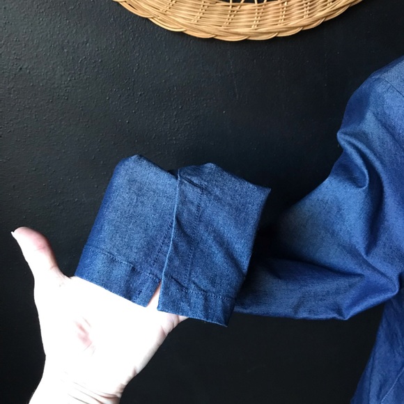 🌺Express blue button front denim blazer - Picture 5 of 6